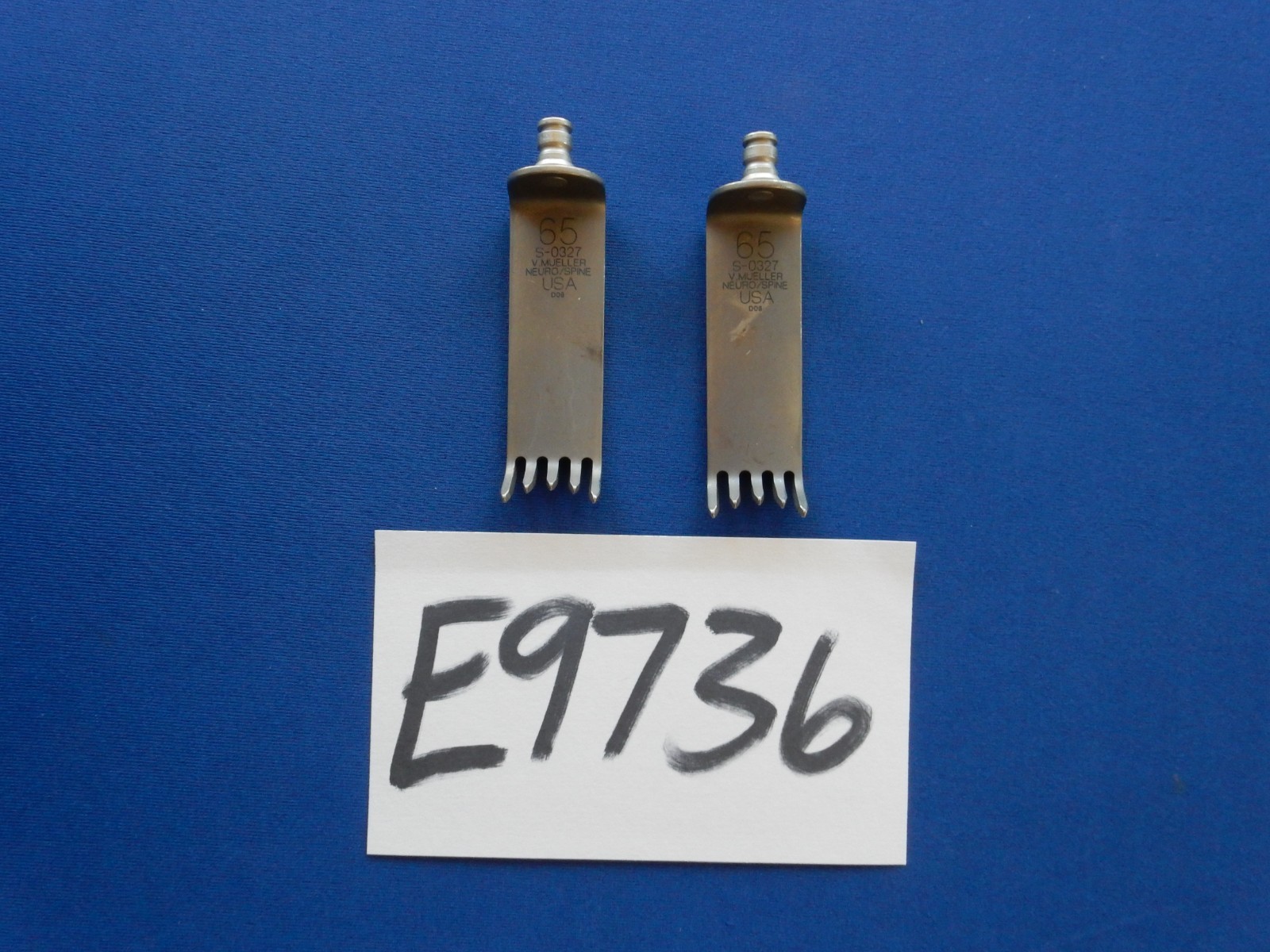 V. Mueller S-0327 Shadow-Line Retractor Blades 65mm Set of 2