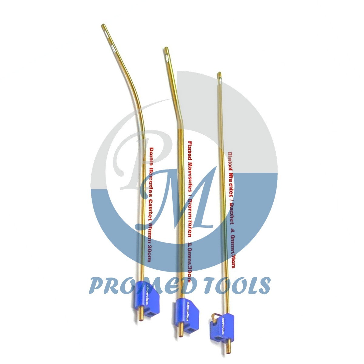 (Set of 3) MicroAire Pal Type Fitting Liposuction Cannulas Set