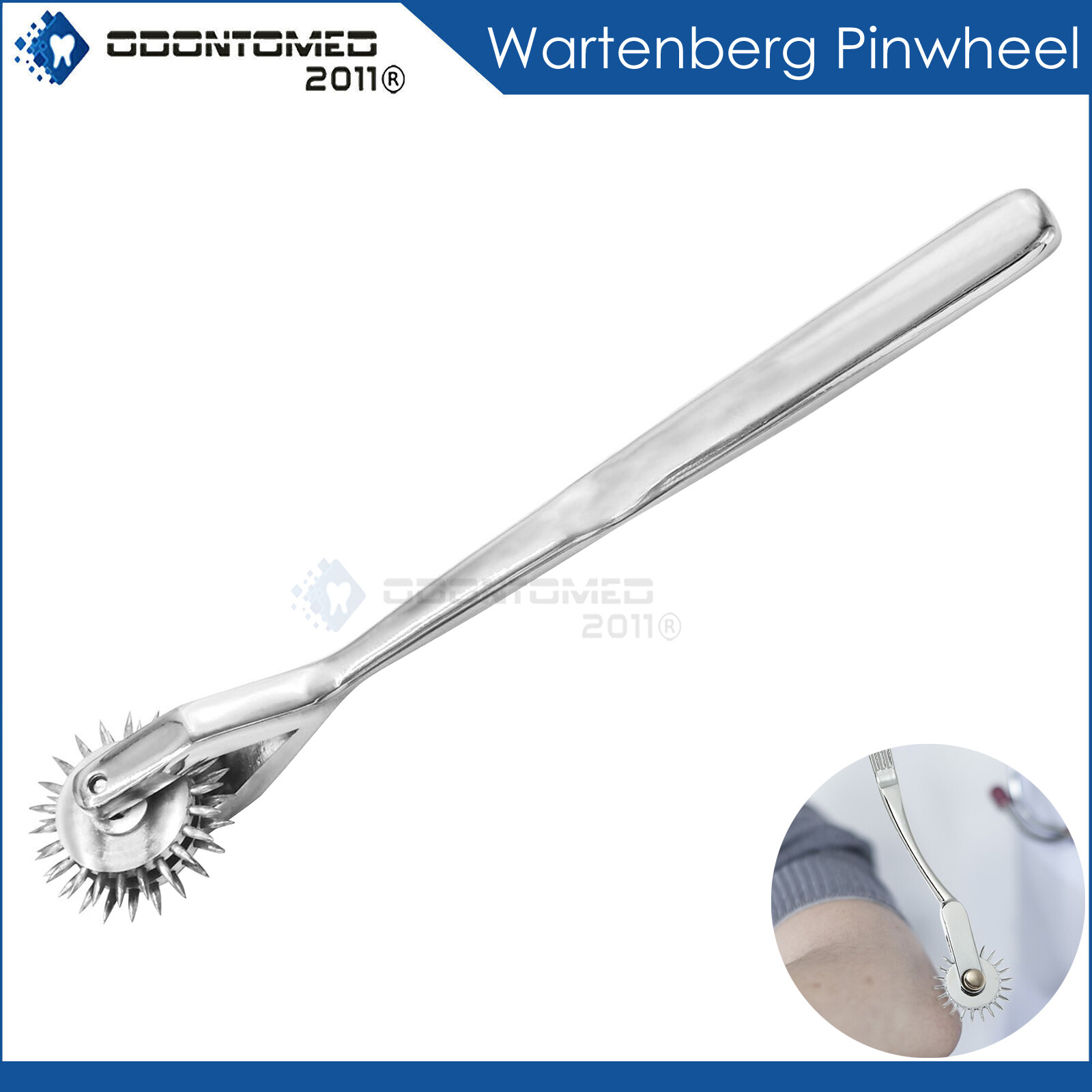 Sensation play metal wheel handle neurological pinwheel fetish tickle 2 head