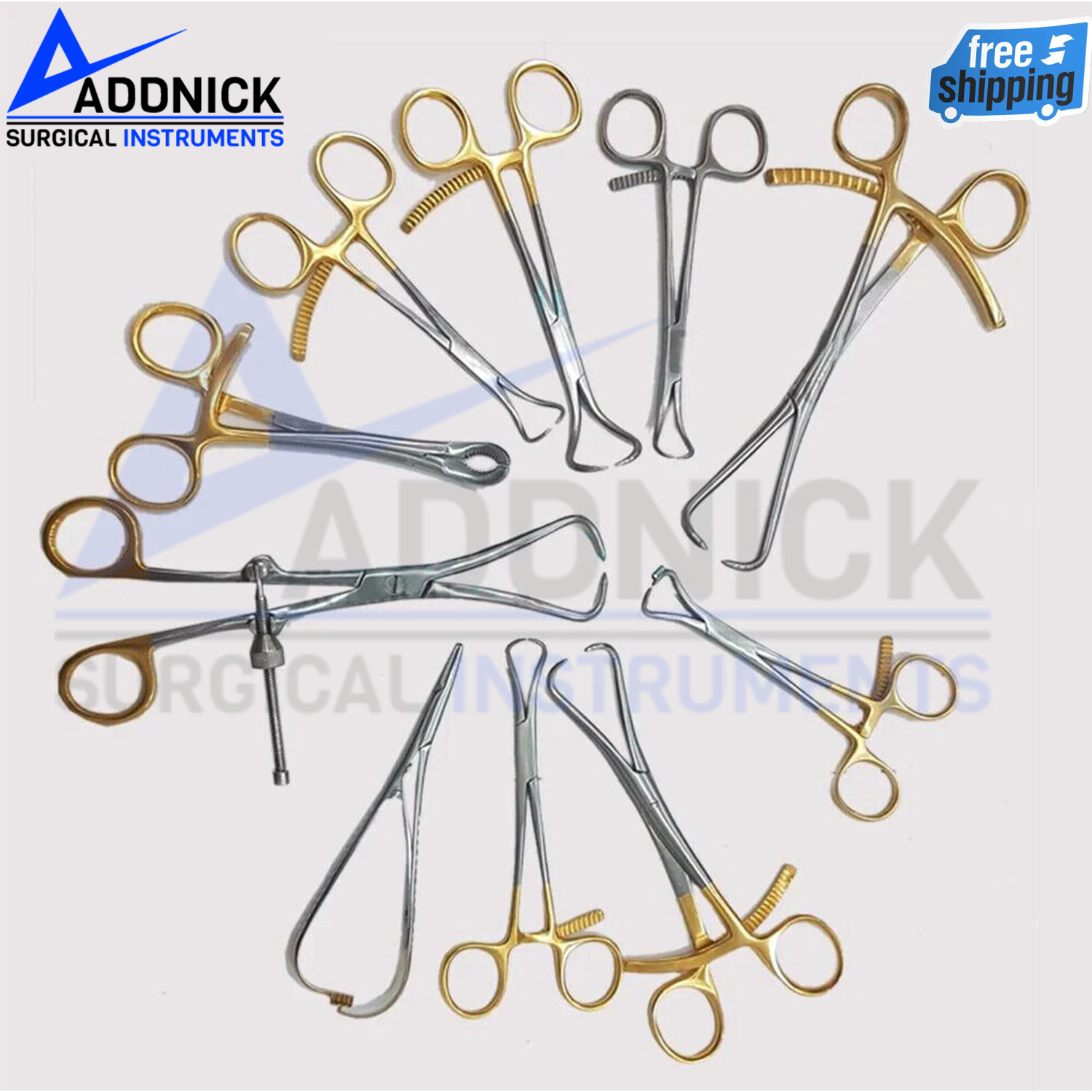 10 Pieces Forceps Bone Reduction Holding Clamps Orthopedic Surgical Instruments
