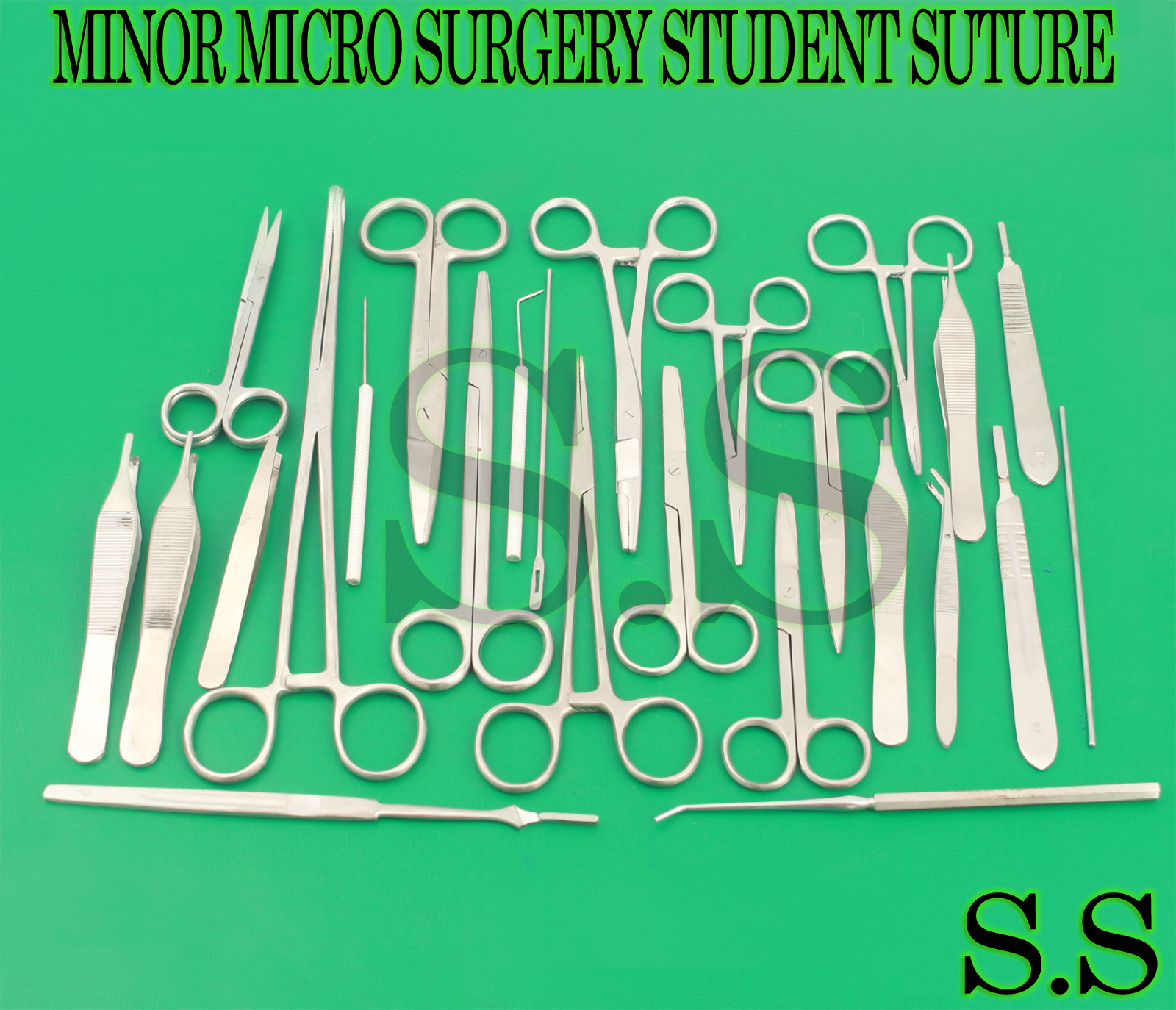 77 PC MINOR MICRO SURGERY STUDENT SUTURE SURGICAL DISSECTION INSTRUMENTS DS-878