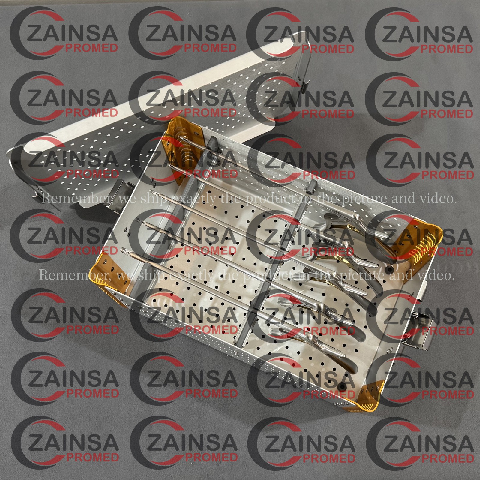 Kerrison Rongeur Set 1 to 5 mm 9 inch, 8 inch and 7 inch With Sterilization Box