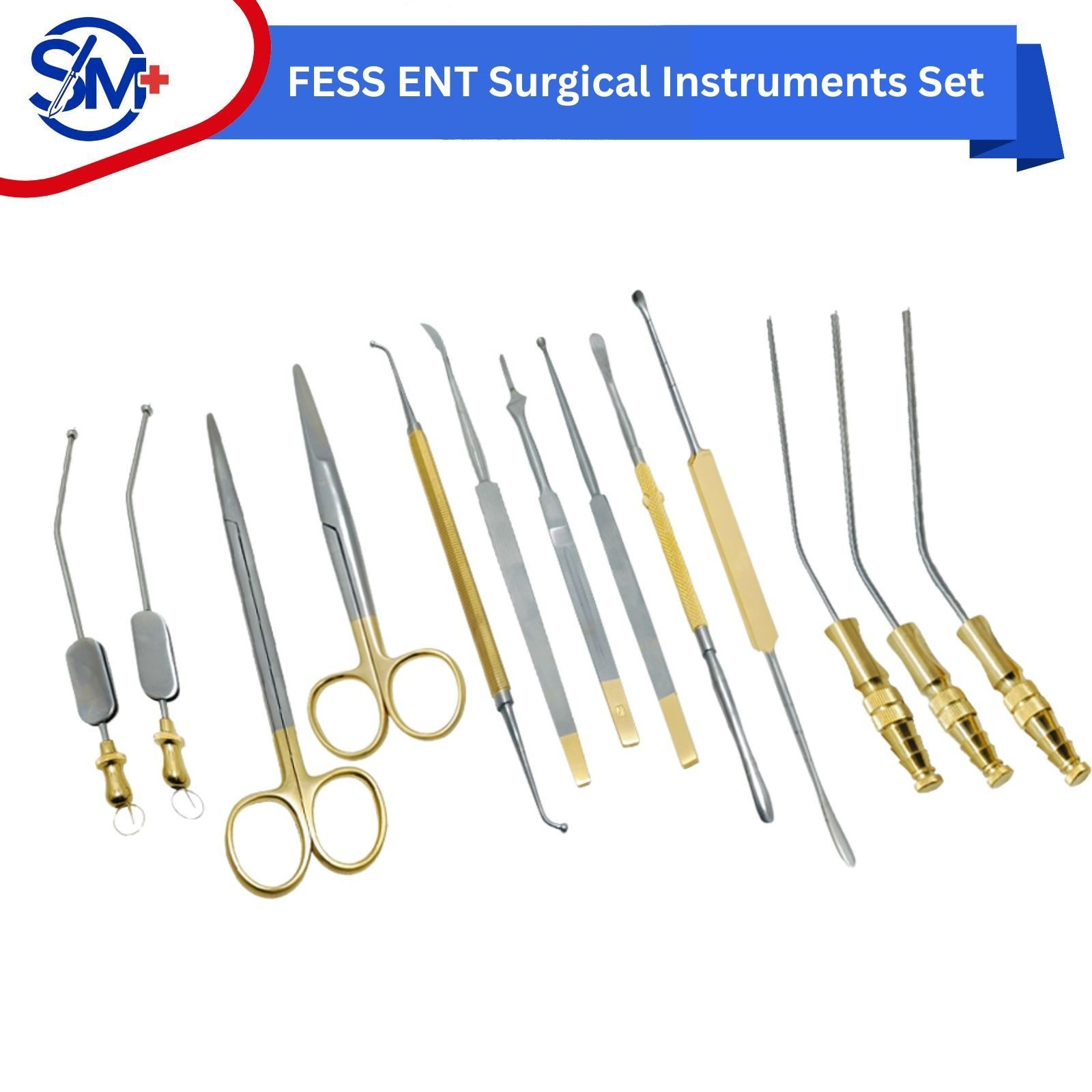Fess Instruments Set Endoscopic Sinus Surgery A+German Steel ENT Instruments Set