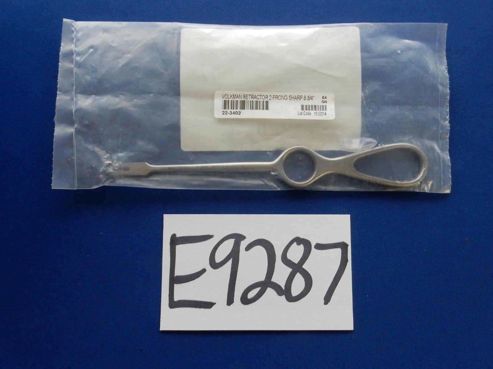 Symmetry 22-3402 Volkmann Retractor 2 Prong Sharp 8-3/4″ – NEW