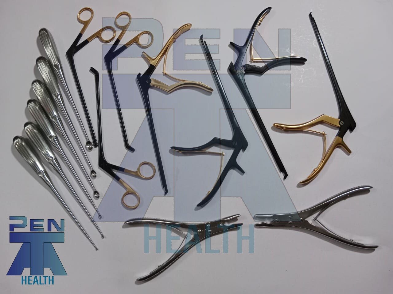 Codman Kerrison Rongeurs Bone Curettes 15 PCs Set Surgical Orthopedic Instrument
