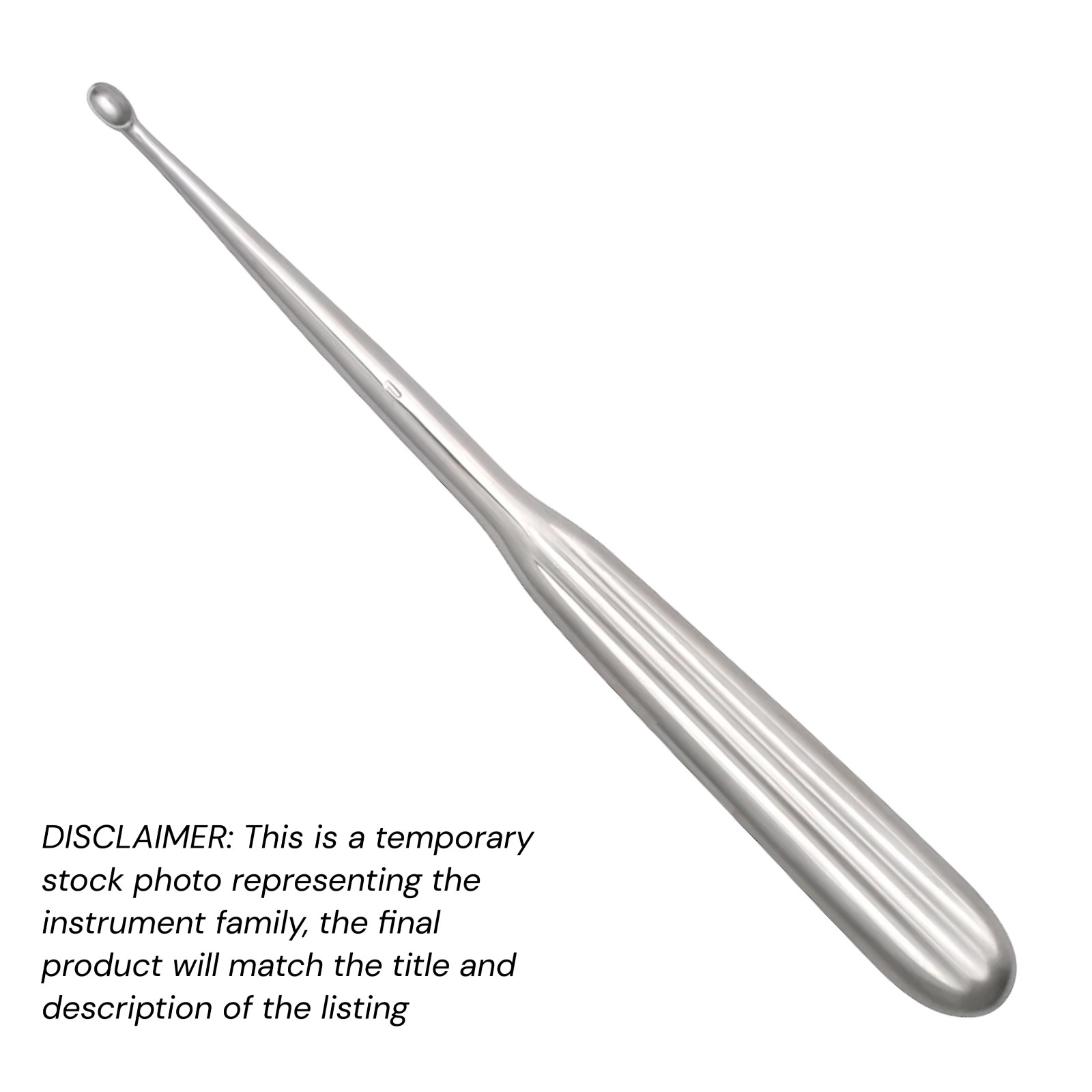 3x Volaris Dermal Curettes, 6.25″, Oval Spoon, Sz: 0 (3mm Diam), Economy