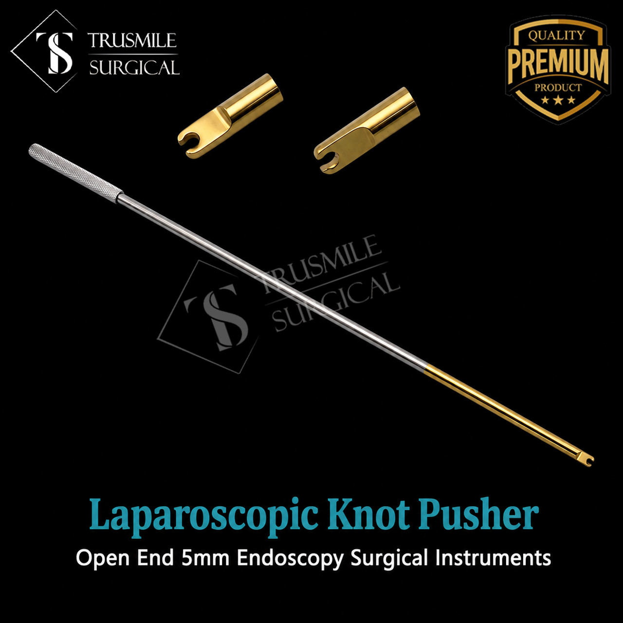 Laparoscopic Knot Pusher Open End 5mm Endoscopy Surgical Instruments
