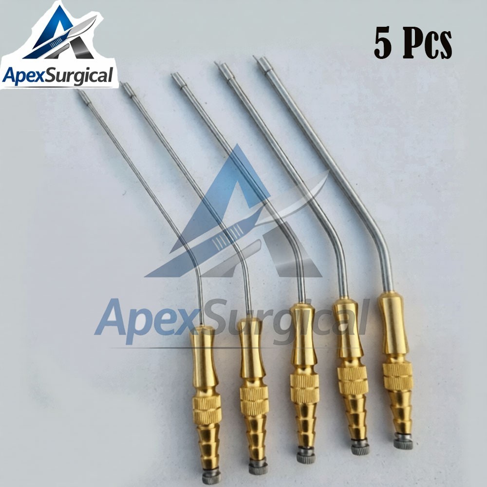 Frazier Suction Tube With Atraumatic Tip 6 To 14FR 5 PCs Set Surgical Instrument