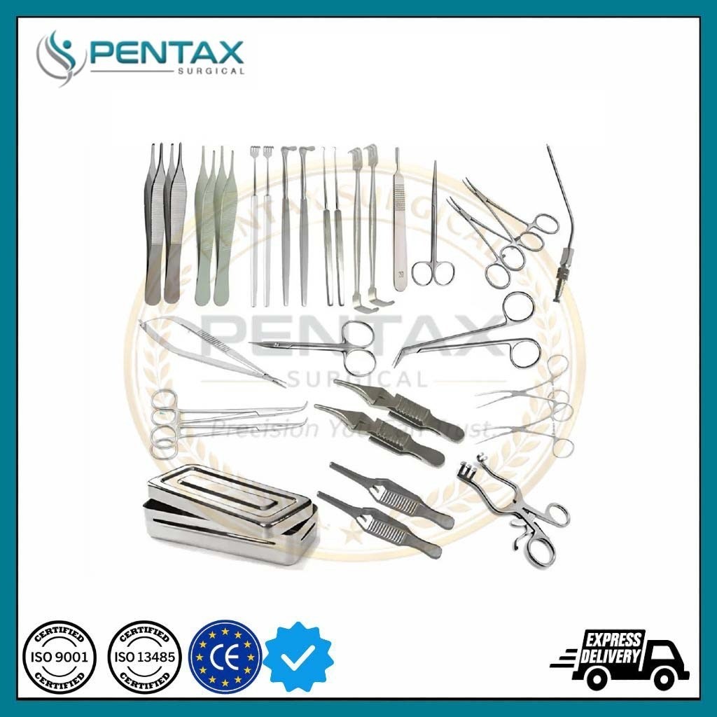 AV Fistula Surgery Set 30 Pcs Stainless Steel Vascular Surgical Instruments Kit