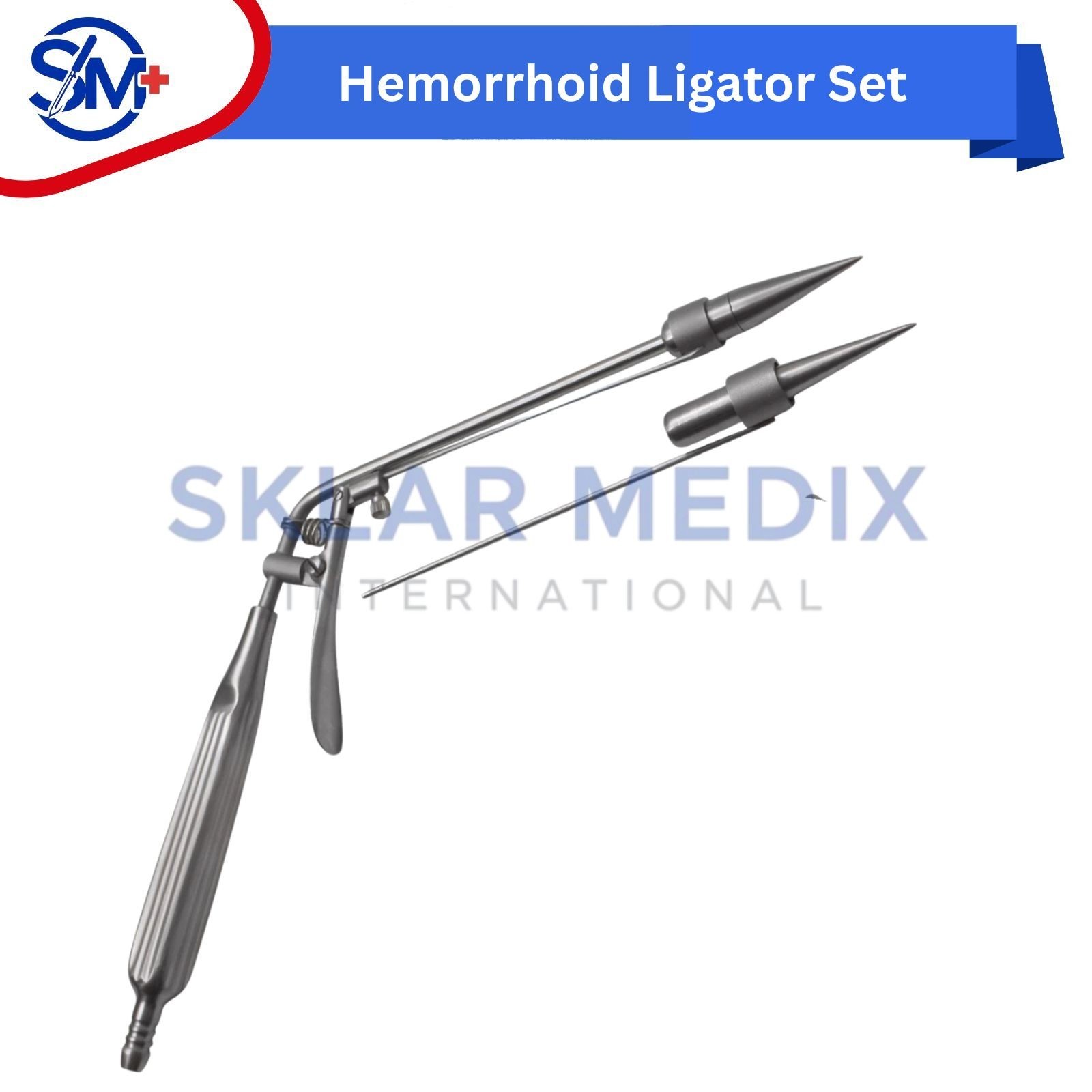 Hemorrhoid Suction Ligator Proctoscope Rectal Anoscope + Surgical Latex Rings CE