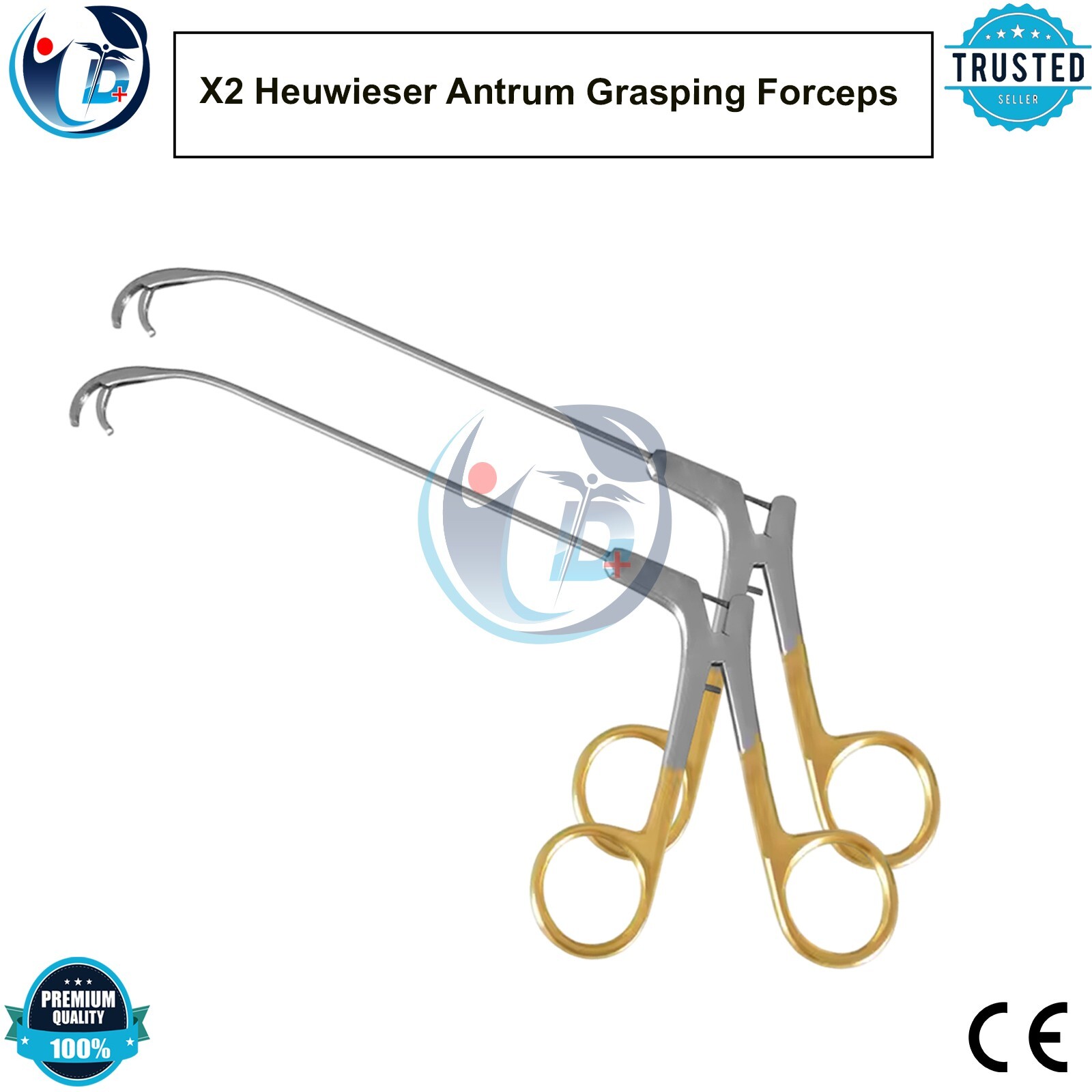 2x Heuwieser Antrum Grasping Forceps Used for Rhinology ENT Surgical Instruments