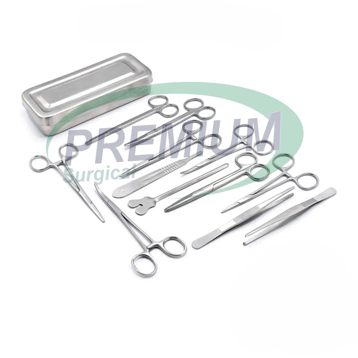 Set of 13 Pieces Basic Minor Surgery Kit Steel Box Surgical Instruments
