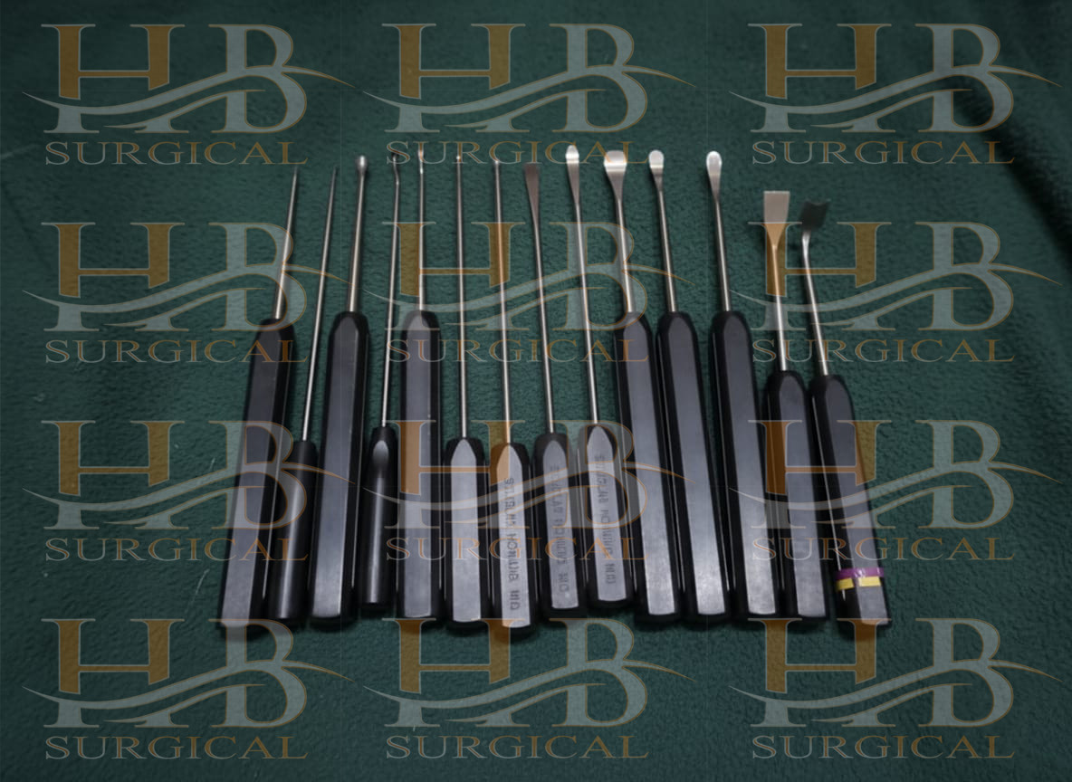 Spine Lumbar ACDF Elevator Curette Set Of 14 Pcs Premium Quality