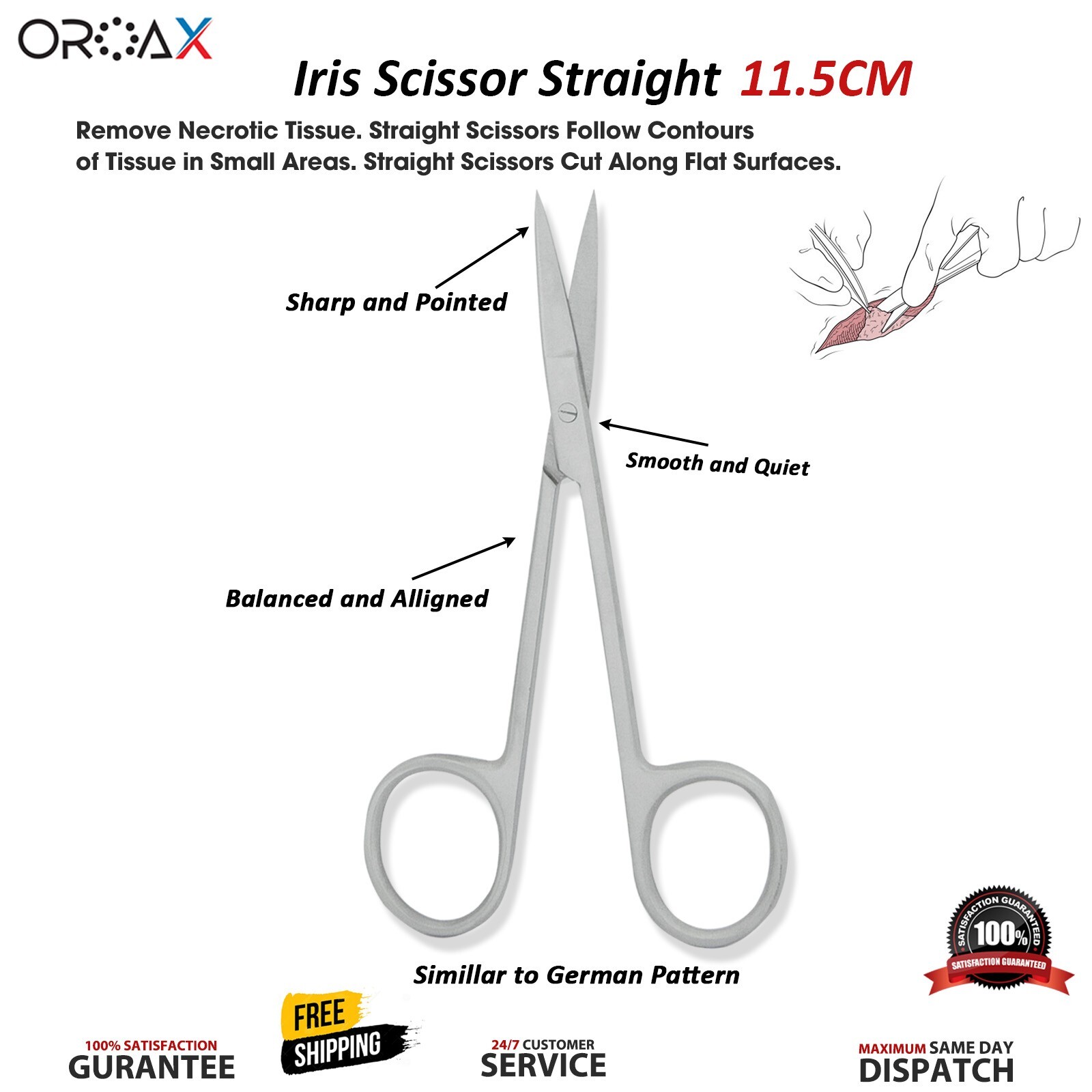 Dental Minor Surgery Kit Tissue Holding & Dissecting Oral Surgical Instruments