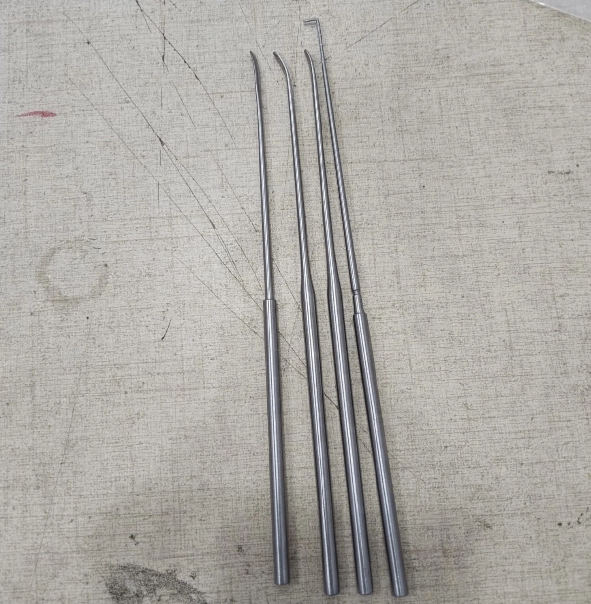 Set of 4 Aesculap Codman Penfield Dissectors & Hook Probe Neurology Orthopedics