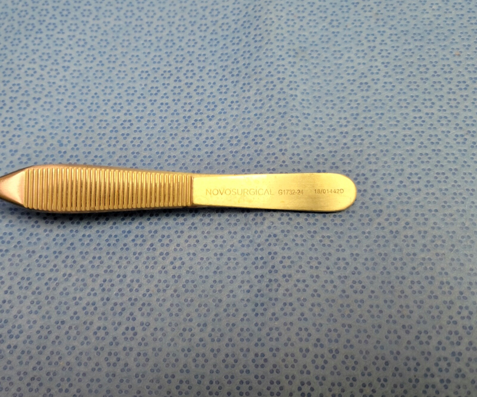 Novosurgical G1732-24 Surgical Straight Tissue Forceps 1 x 2 Teeth