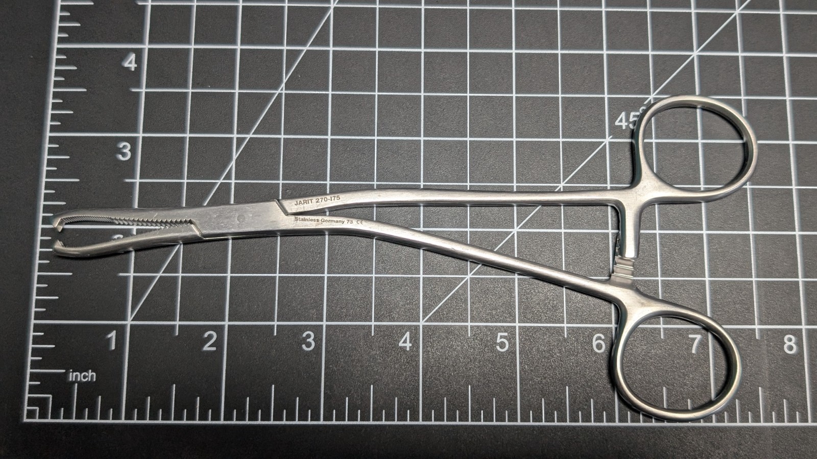 Integra Jarit 270-175 Dingman Cartilage Clamp Bone Holding Surgical Forceps