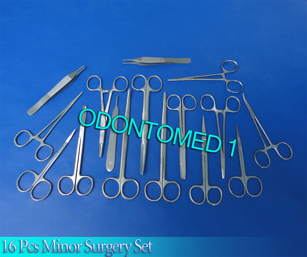 16 Pcs Minor Surgery Surgical Instruments Set