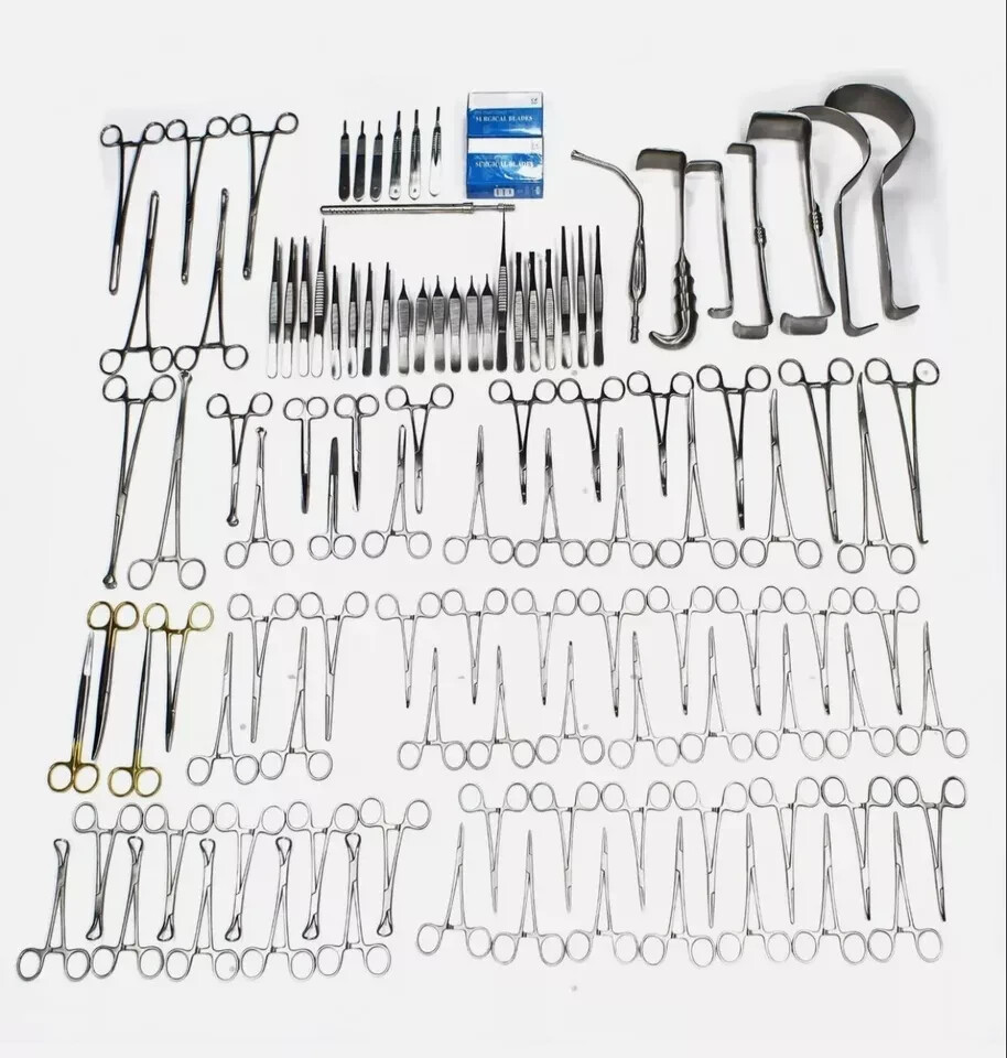 108 Pcs Basic Laparotomy Instruments Set Stainless Surgical Medical German Grade