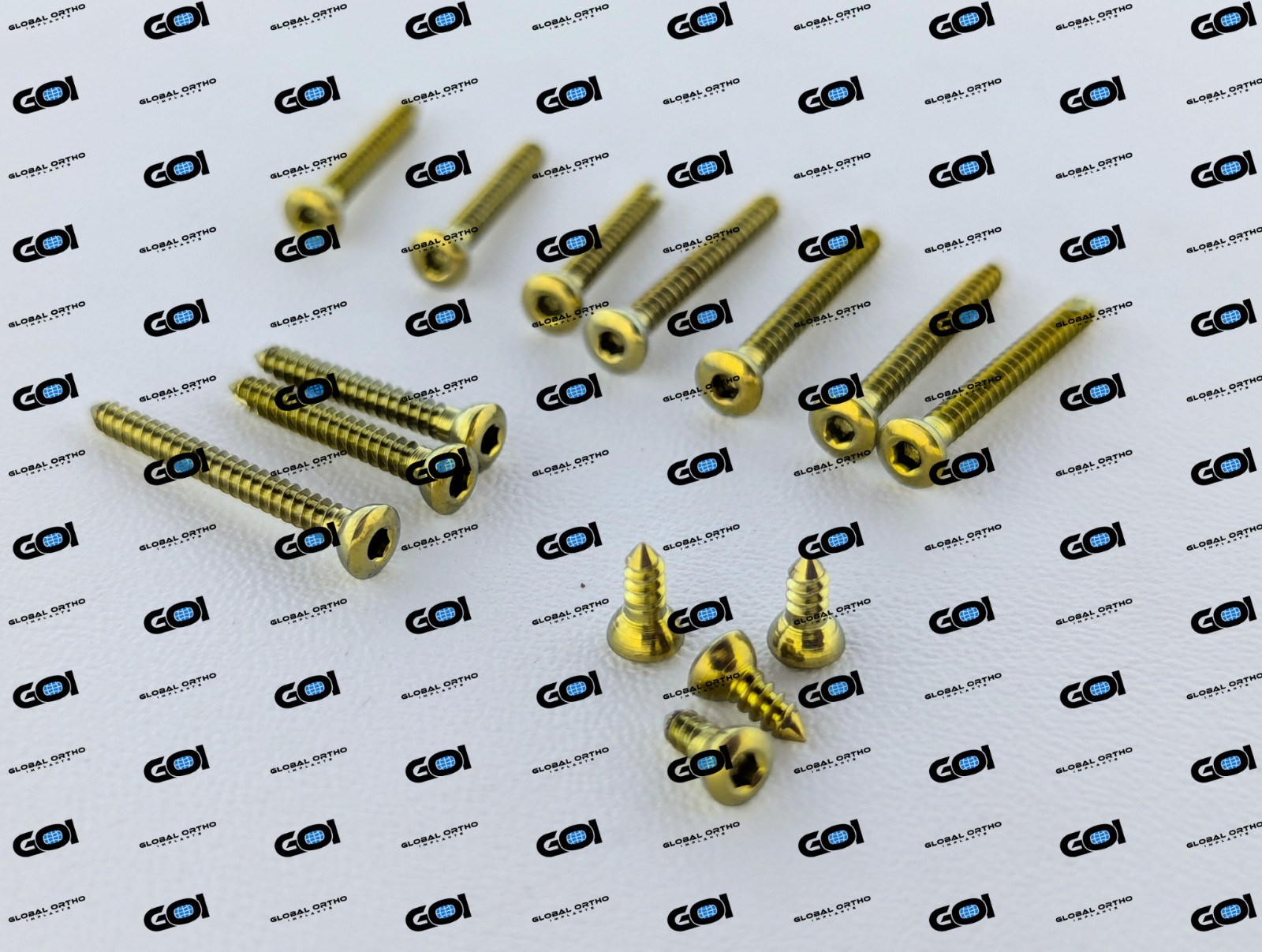 2.0mm Titanium Cortex Screws 6-20mm Length Self Tapping Thread 100 Pcs Set
