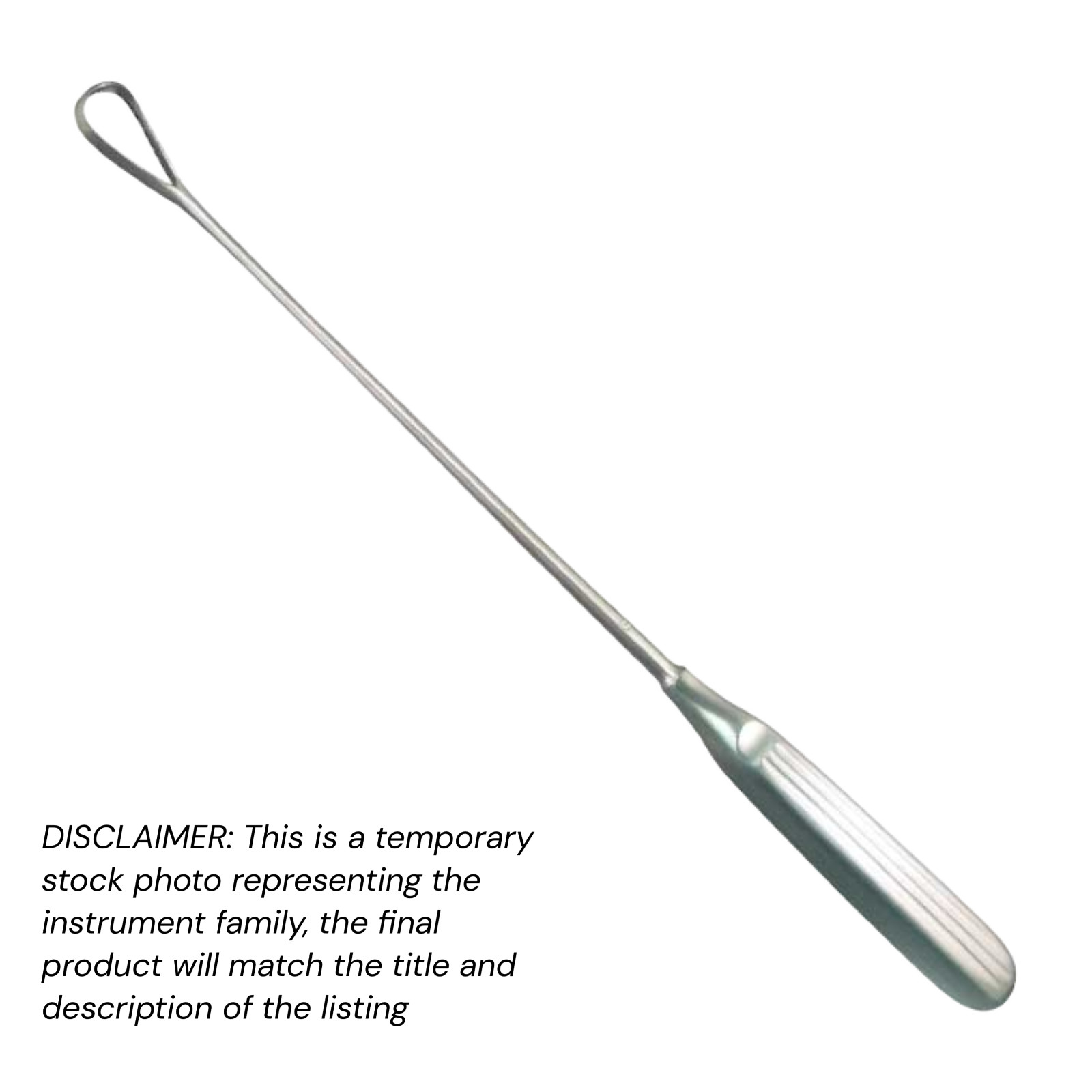 Sims Uterine Curette, 11″, Malleable, Small Sharp Blade, Sz 3 (9mm), Premium