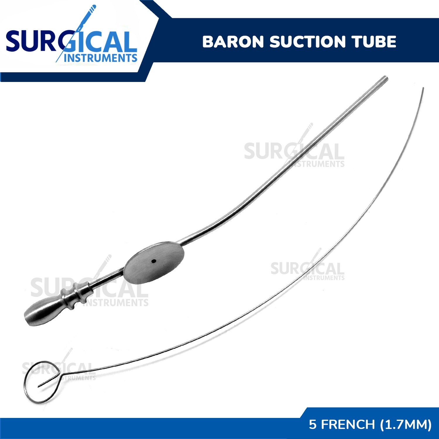 BARON Suction Tube 5 French (1.7 mm) Surgical Instruments German Grade