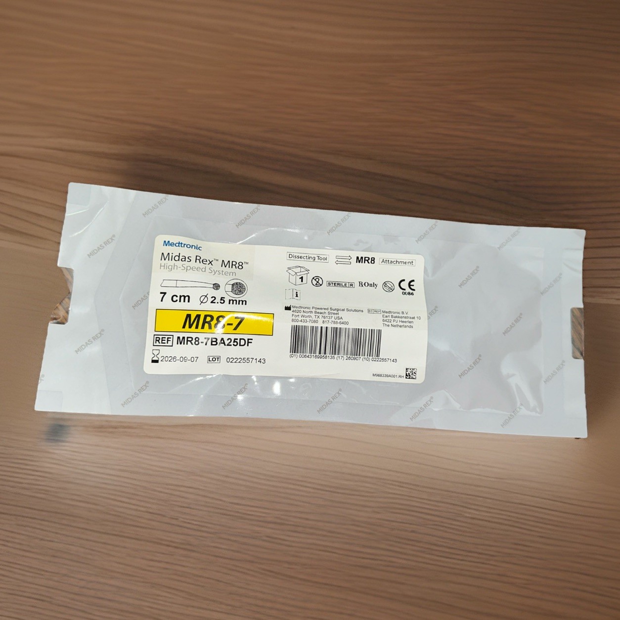 Medtronic Midas Rex MR8-7 REF MR8-7BA25DF Lot. 9 Pieces. In Date.