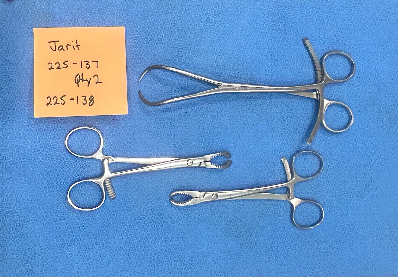 Lot of 3 Forceps Clamp (Lobster Claw Clamp Qty2, 8in Forcep)