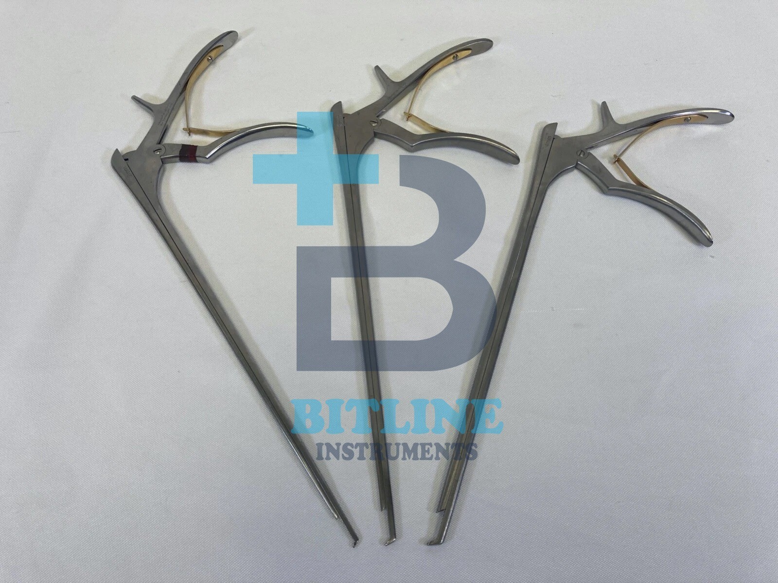 Set of 3 V. Mueller NL4071-112 113 114 40° Cervical Kerrison Rongeur 2-4mm 11.5″