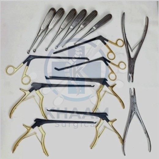 Kerrison Rongeurs Bone Curettes Surgical Orthopedic Instrument 15 PCs Set