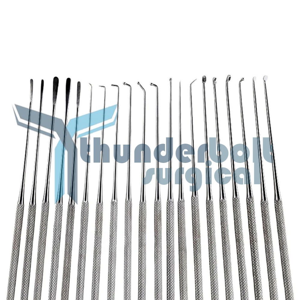 Rhoton Micro Dissector Expanded Set 20 Pcs Neurosurgery Instruments Surgical Kit