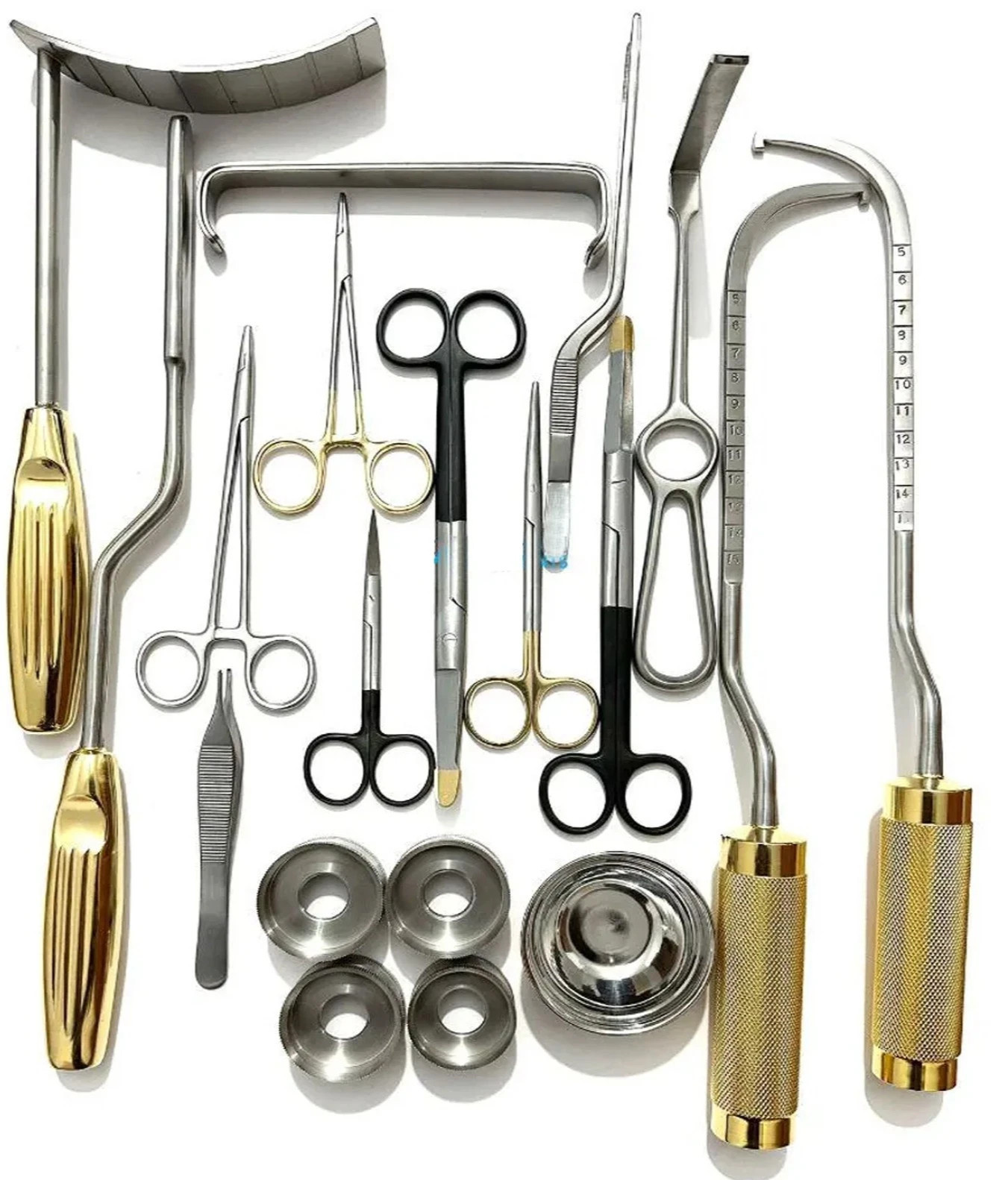Breast Reduction Instruments Set 21 Pcs Gold Surgical Instrument Breast Surgery