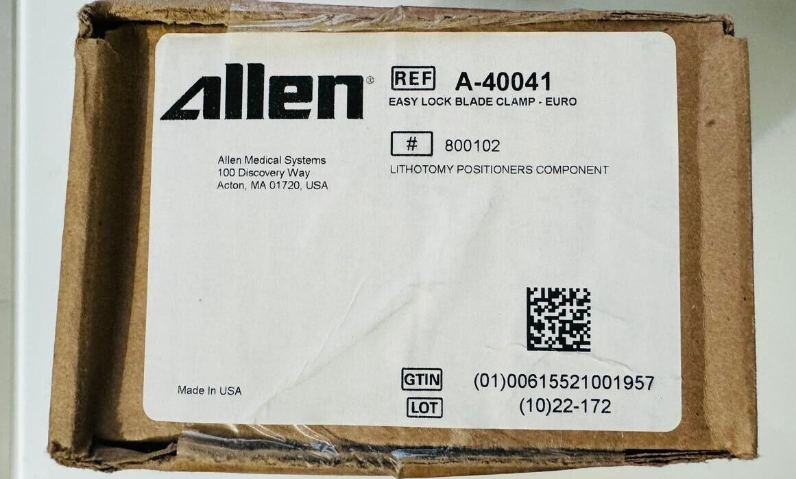 Allen Medical Easy lock blade clamp for operating table , euro rail PN : A-40041