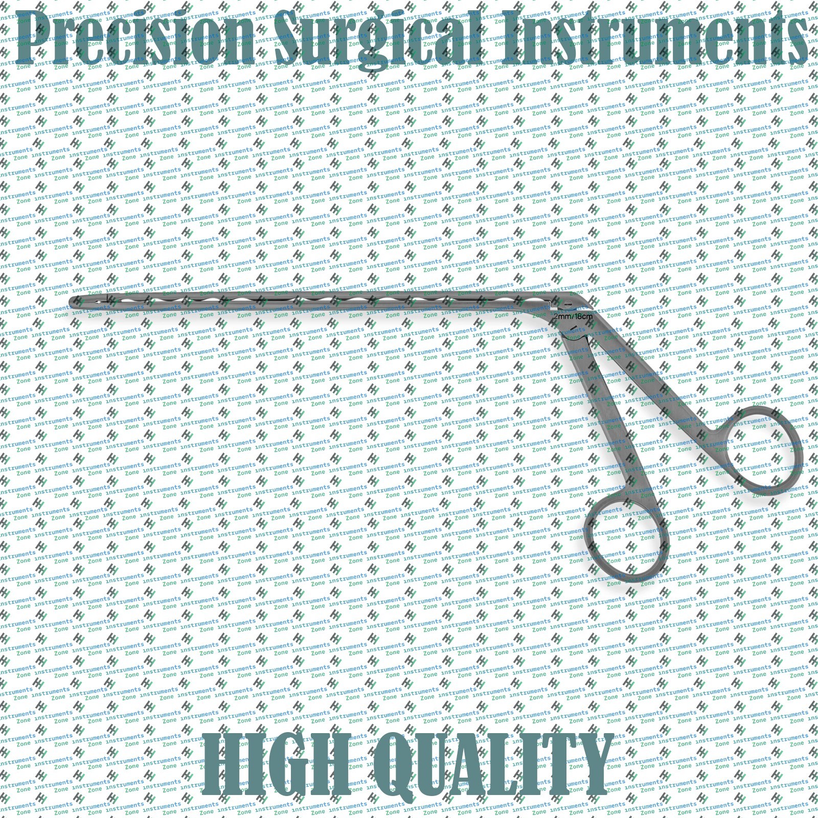 CleanWave Rongeur Straight 2mm x 10mm Jaw 25cm Thoracoscopic Surgical Instrument