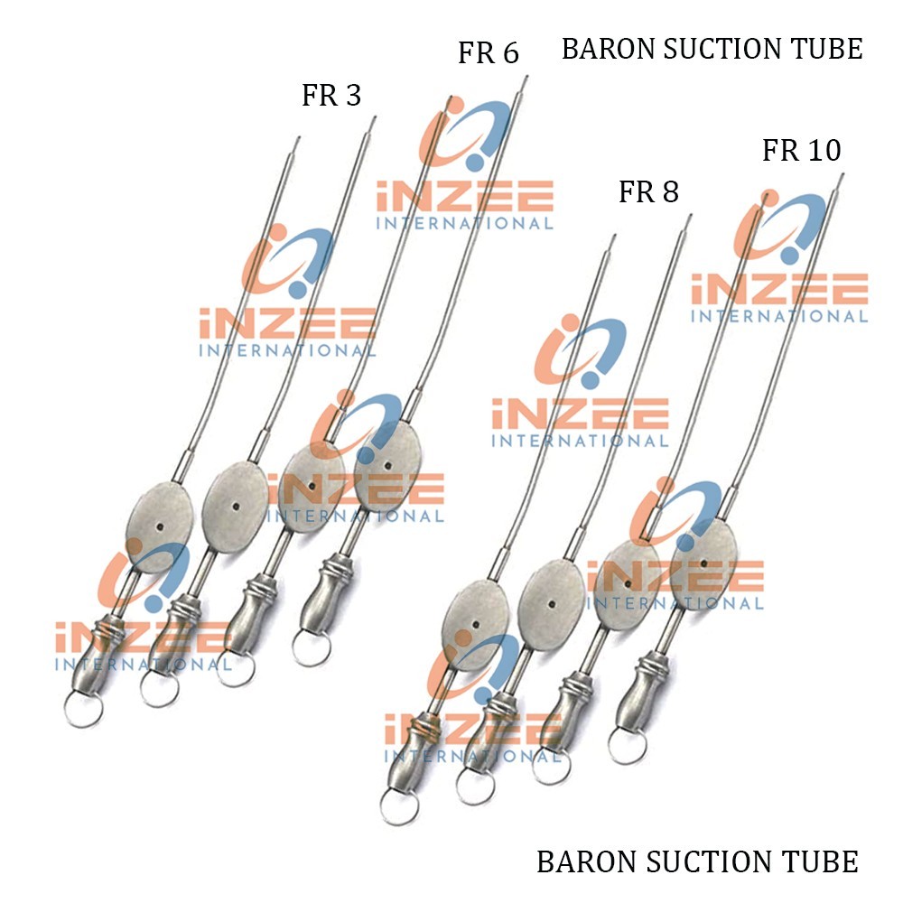 Baron Suction Tubes FR 3,6,8,10 8PCs Set ENT Diagnostic Surgical Instruments IZ