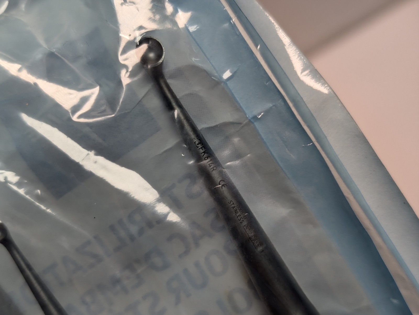4 pcs. AESCULAP FK611R FK612R FK613R FK614R Bruns Curette (USED).