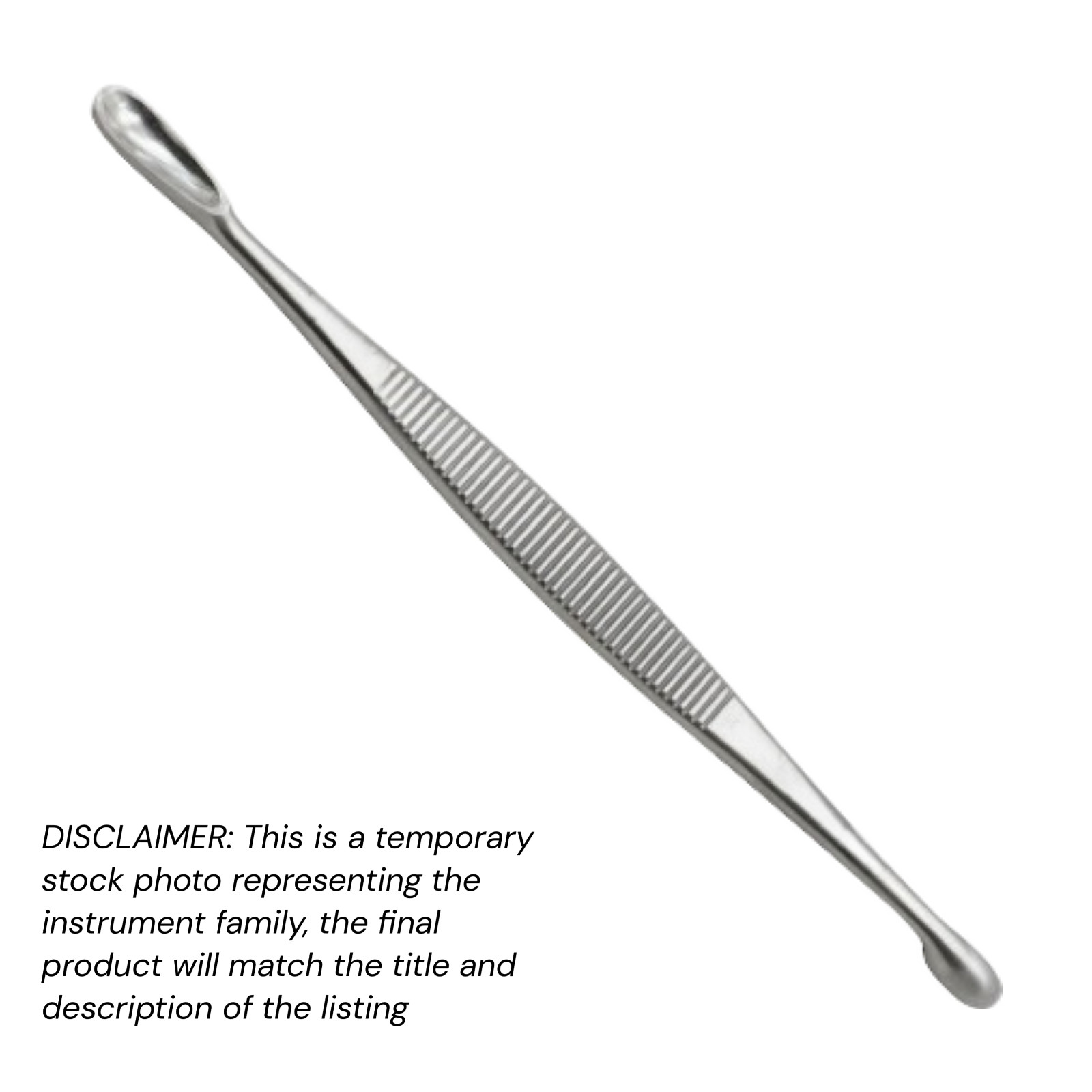 Volkman Curette, 8.75″, Serrated Handle, Oval Cups, Large, Economy