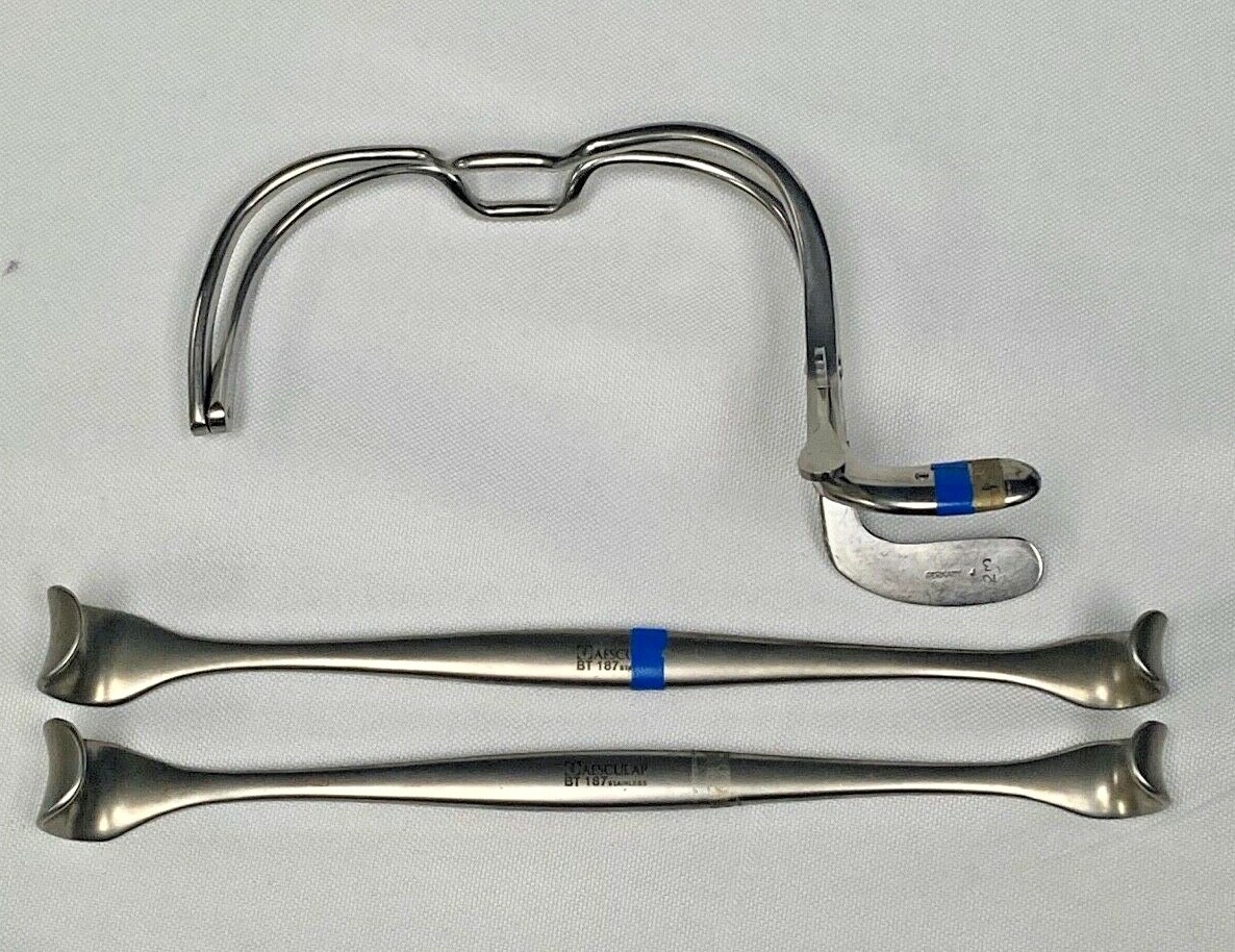 Lawton Aesculap Stainless Steel Mouth Gag w/ Cheek Retractors Oral Surgery Ortho