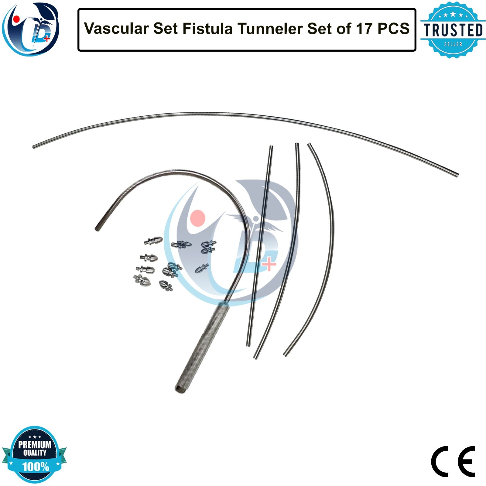 Vascular Set Fistula Tunneler Set of 17 PCS Surgical Instruments