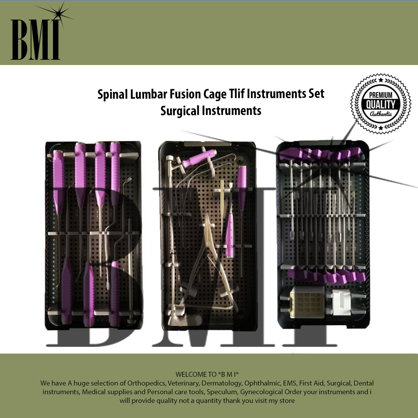 Spinal Lumbar Fusion Cage Tlif Instruments Set Surgical Instruments