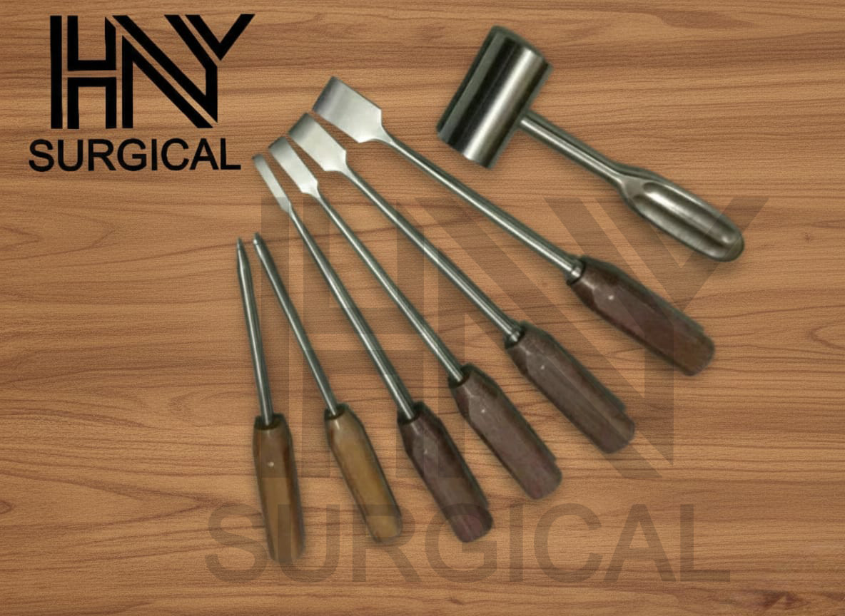 Screw Driver Bone Chisel Fiber Handle Surgical Orthopedic Instruments 7 PCS