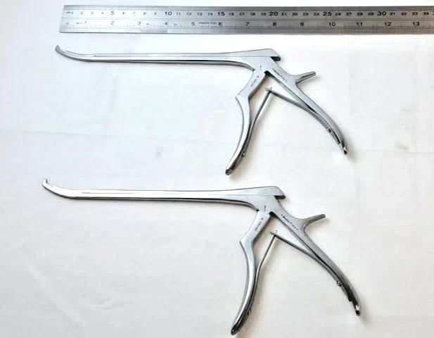 2pc Kerrison Rongeur Set 2mm 3mm 40° Up Bite 8″ V Mueller Spurling Neurosurgical
