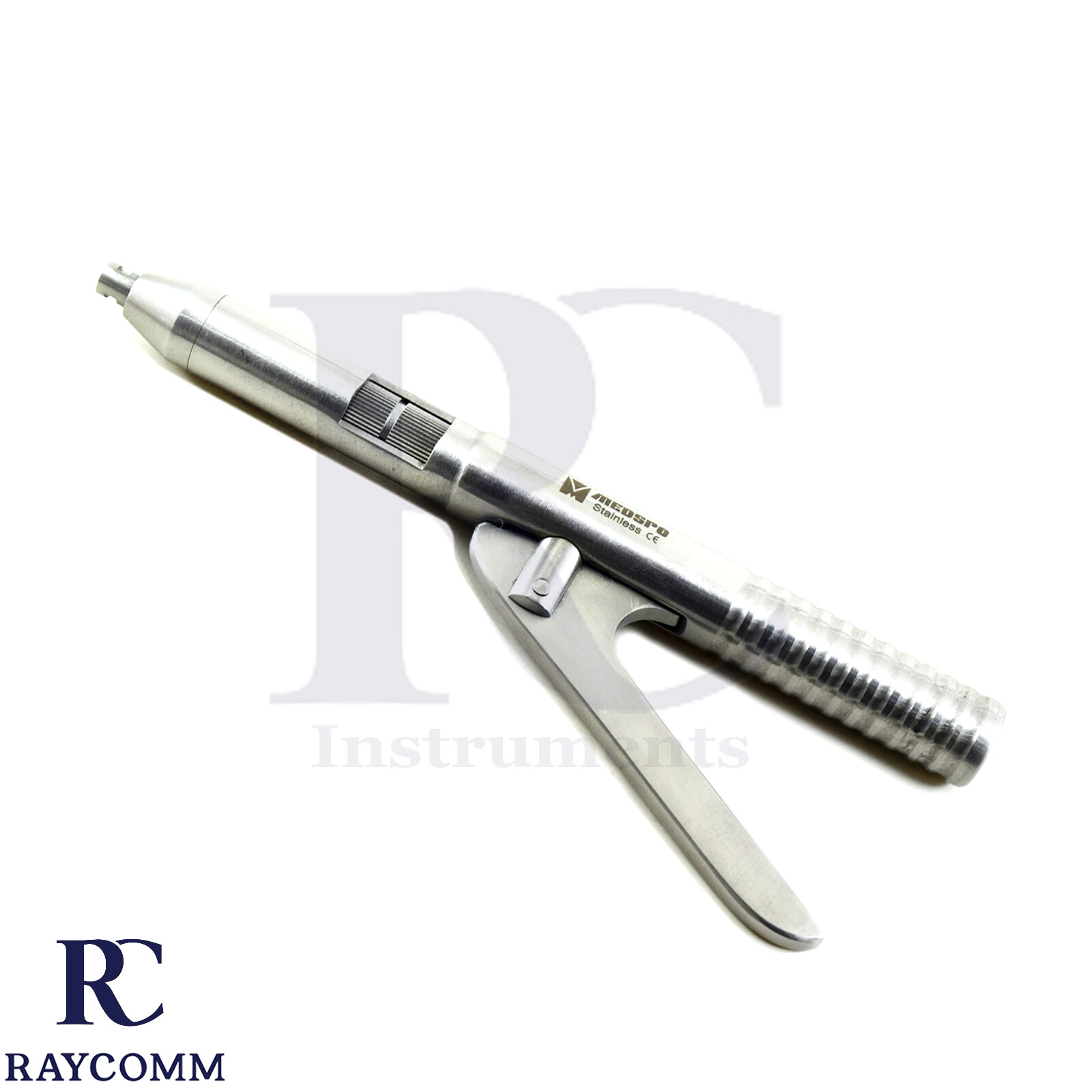Dental Automatic Crown & Bridge Remover Gun Spring Loaded W/5 Attachments Keys