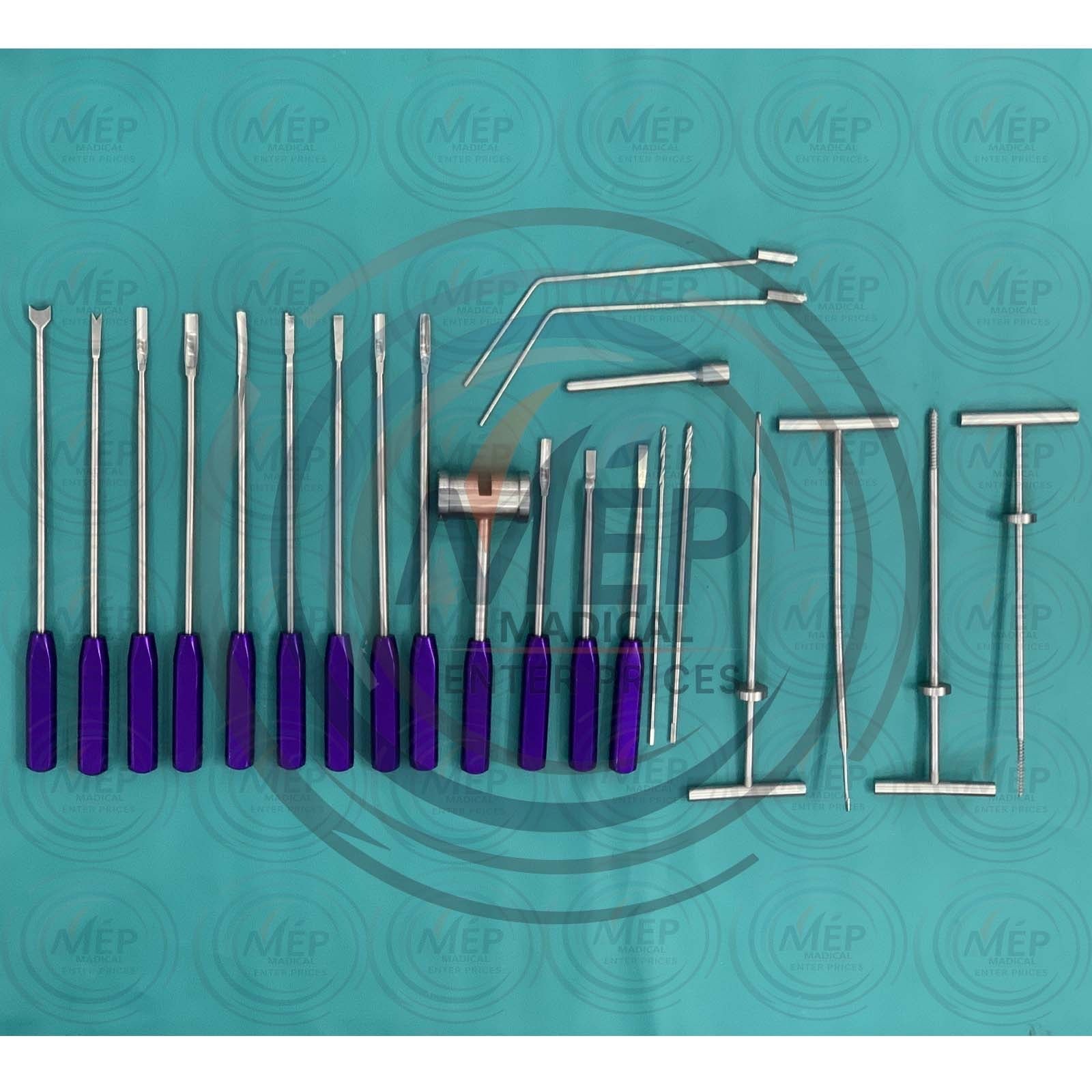 Cement Removal Instruments, Orthopedic Set For Knee, Hip, and Shoulder Surgery