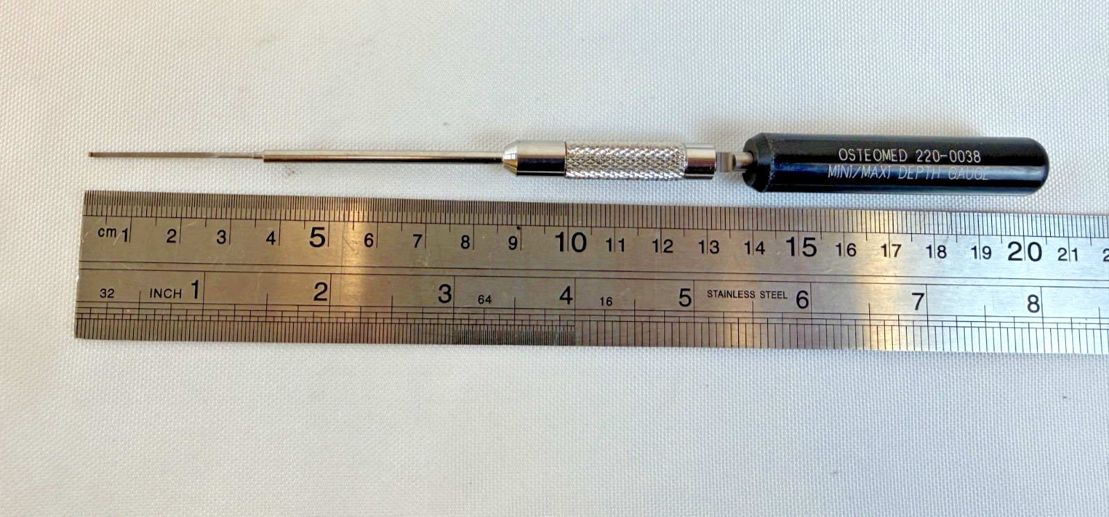 Osteomed 220-0038 Mini/Maxi Depth Gauge 6mm-36mm Orthopedics Trauma