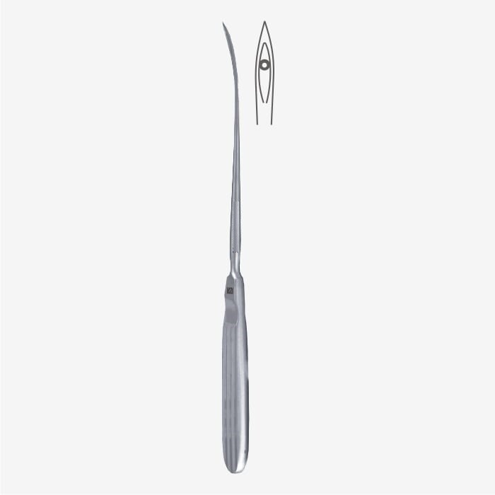 3 OBWEGESER Zygomatic Arch Awls for Wire Suturing, 9.1/2″, Slightly Curved