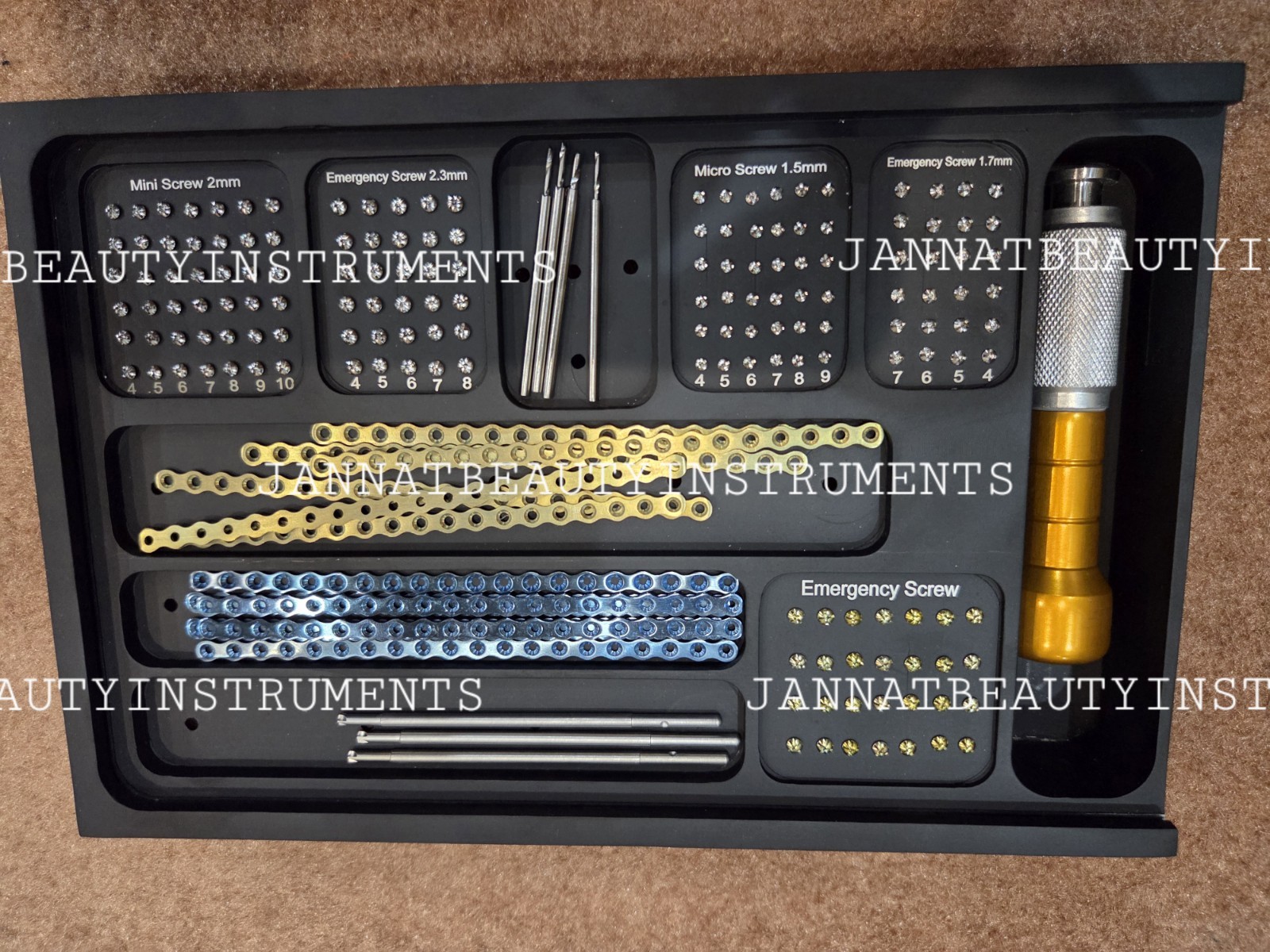 Dental Maxillofacial 2.0/1.5 Mini Micro Titanium Plates & Screw System