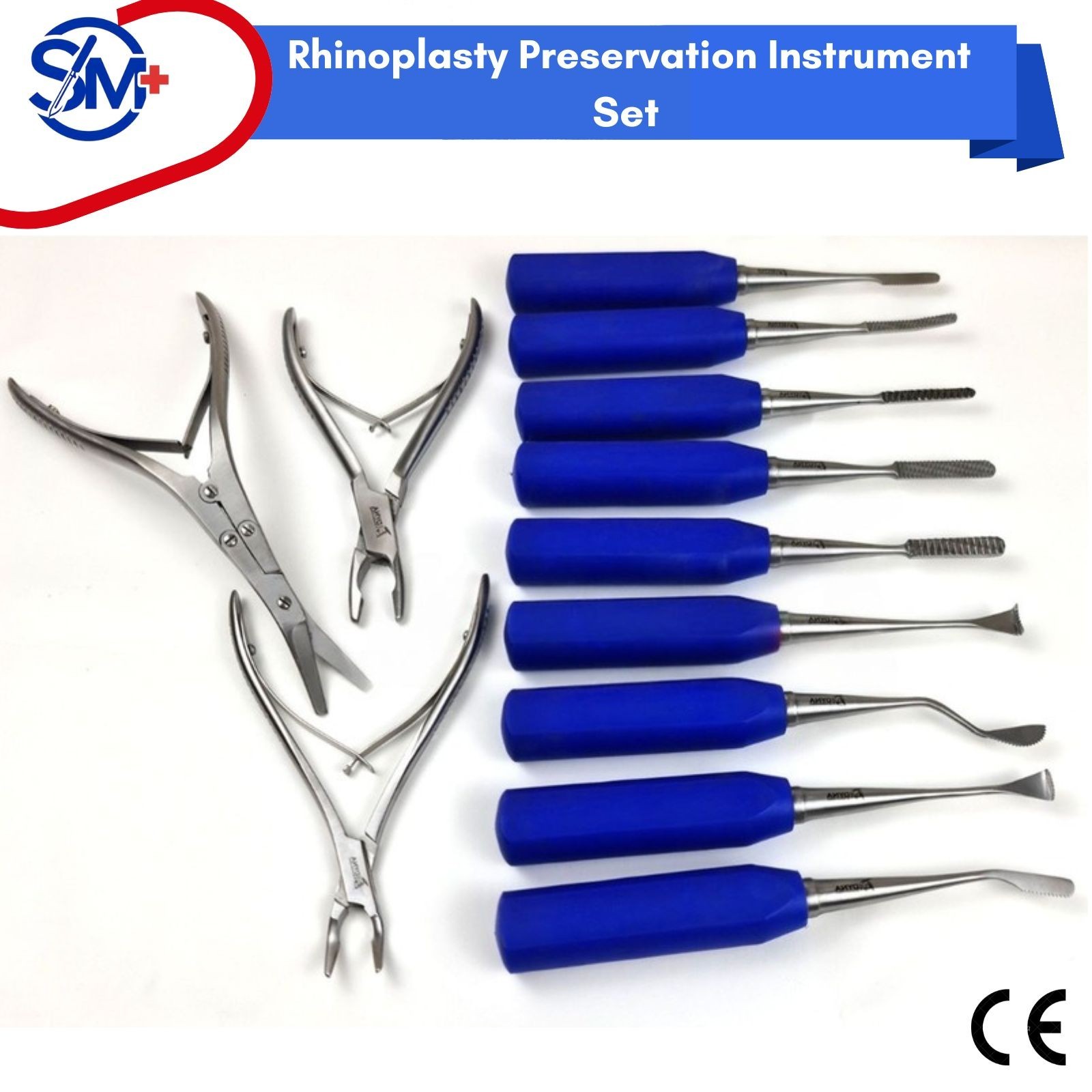 Rhinoplasty Preservation Instrument Set – 12 Pcs Plastic & Nose Surgery Tools CE