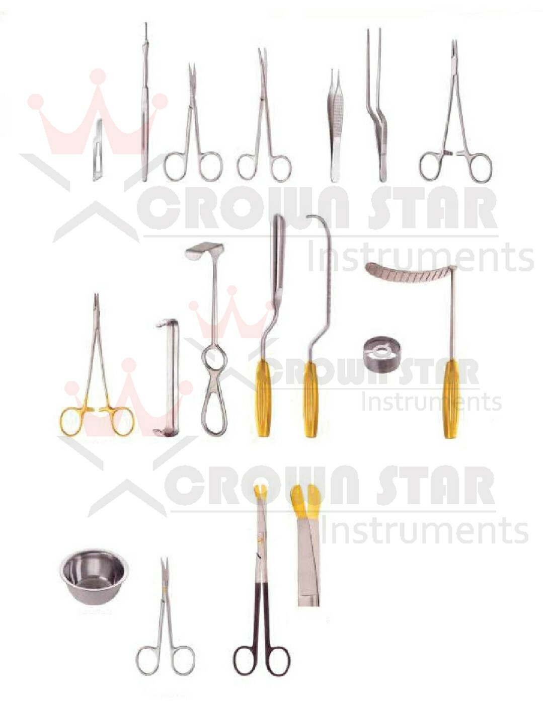Mammaplasty Instruments Set Of 17pcs